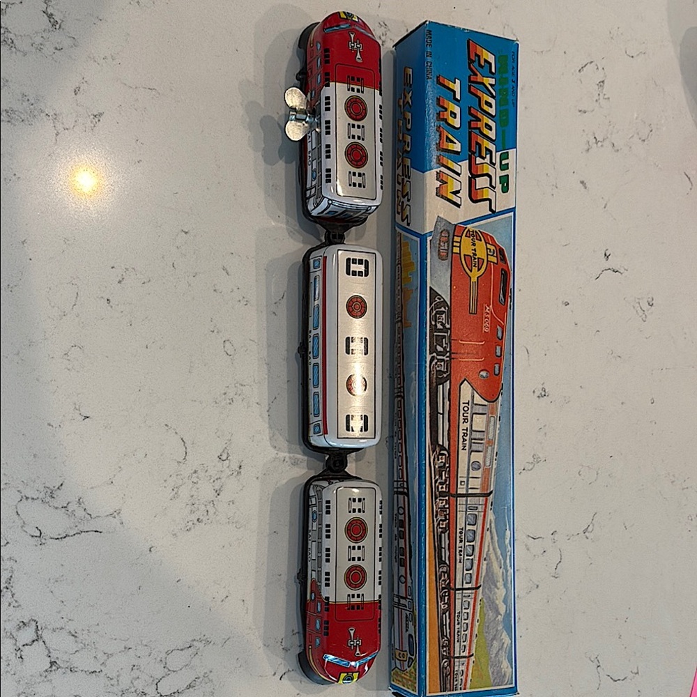 Express Train Toy Set - Red and Silver